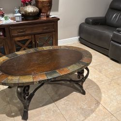 Living Table  With  Side Table