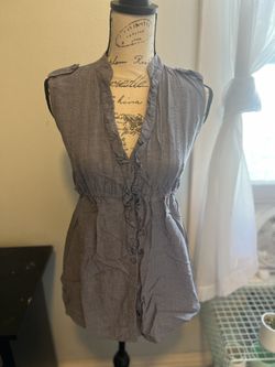 Blue Sleeveless Shirt