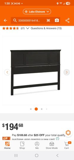 Black Queen Headboard