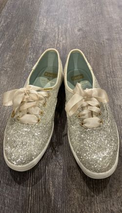 Keds Kate Spade Glitter Cream Wedding bride bridesmaid Women’s shoes Size 6