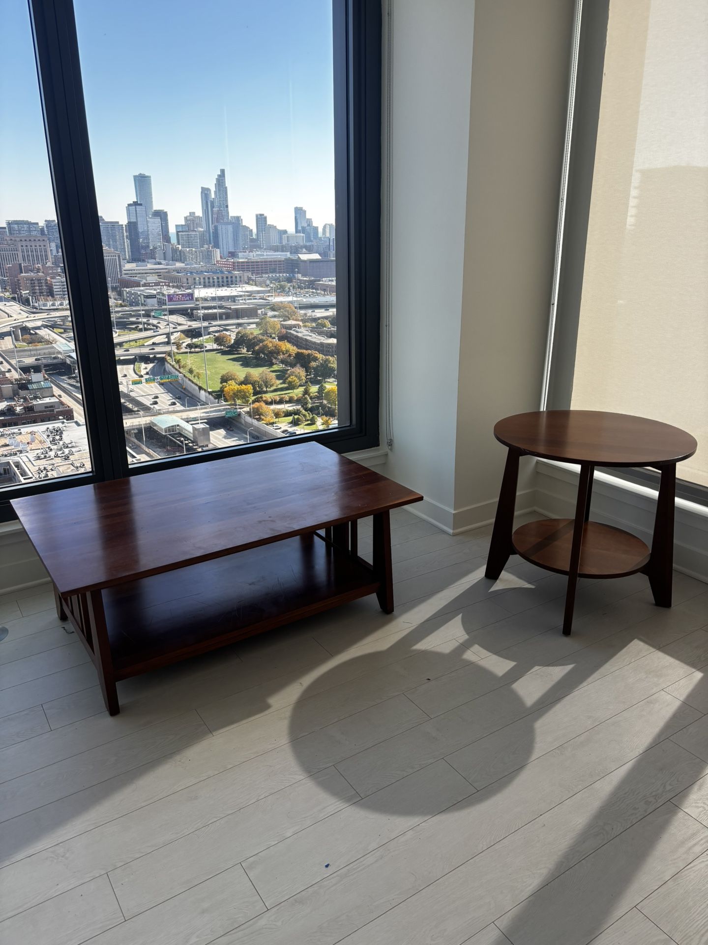 Ethan Allen Wooden Coffee Table End Table Set 