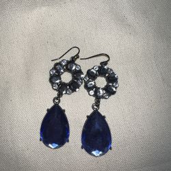 Blue Hanging Earrings