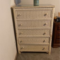 Gorgeous Rustic Wicker Dresser! ❤️
