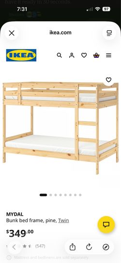 IKEA MYDAL twin bunk bed