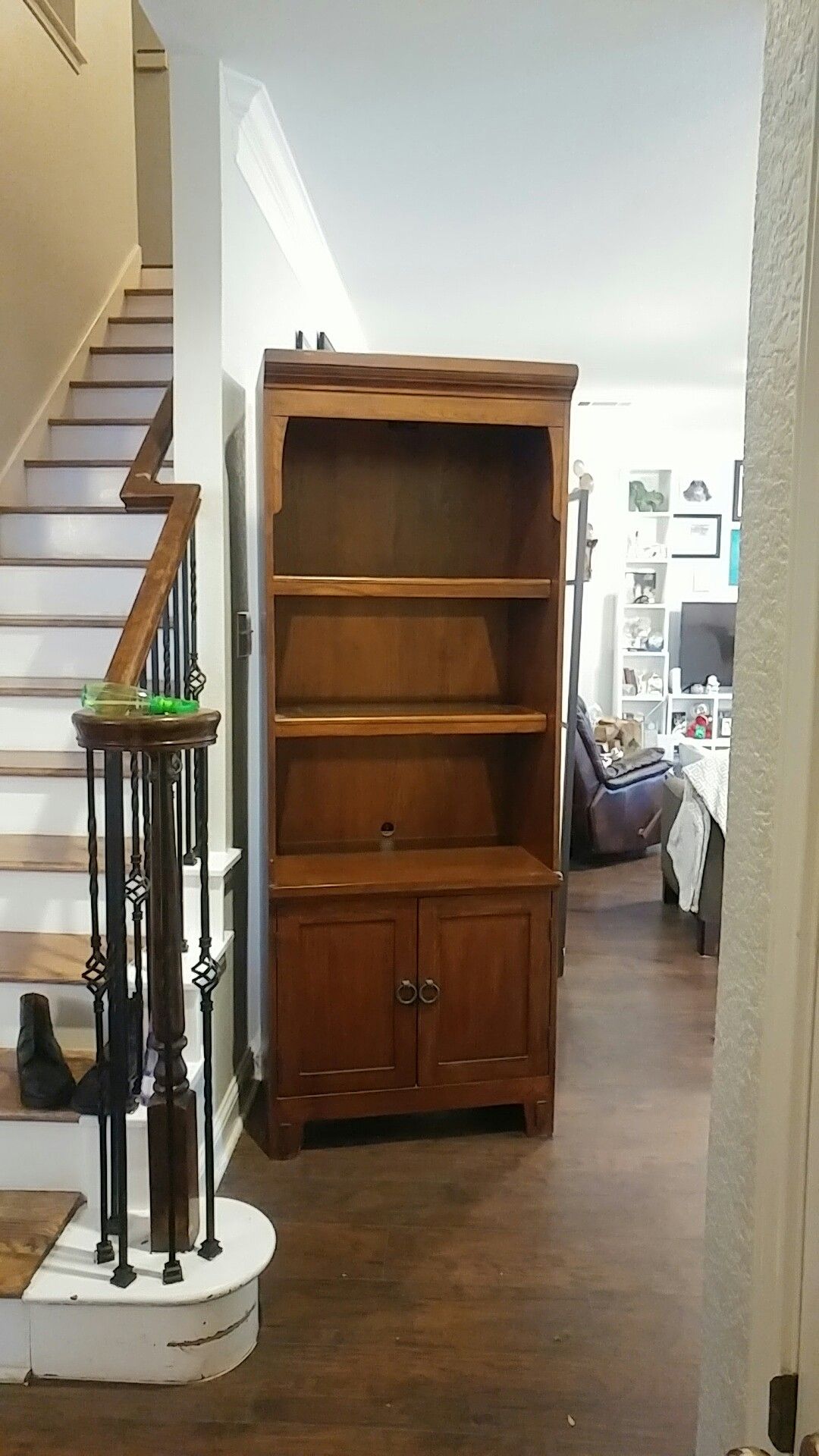 Large Wood Curio Display Cabinet