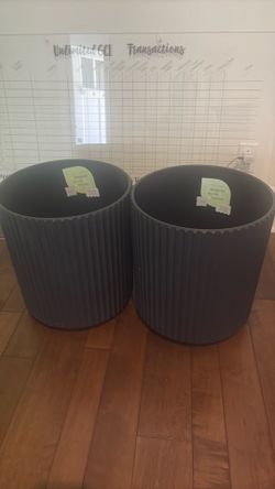 Two black pots