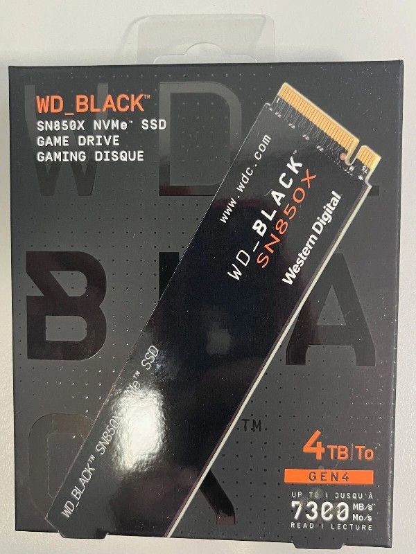 WD SN850X M.2 SSD NVME 4TB