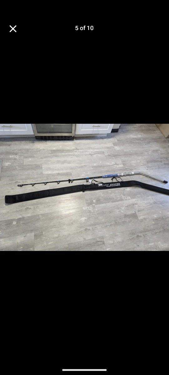 6'6" 80-120lb Heavy Roller Offshore Trolling Bent Fishing Rod with Case ***NEW***6'6" 80-120lb Heavy Roller Offshore Trolling Bent Fishing Rod with Ca
