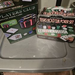 Texas Hold Em Poker Set And Deluxe Chips 