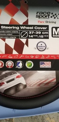 STEERING WHEEL COVER / FITS 14.5-15.5 INCH......BRAND NEW