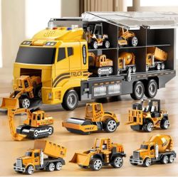 Construction Toy Truck Carrier Playset