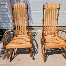 Rustic Hickory Rocker, Amish Made,  New, Adult Size