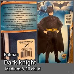 Dark knight Batman costume 8-10 $12