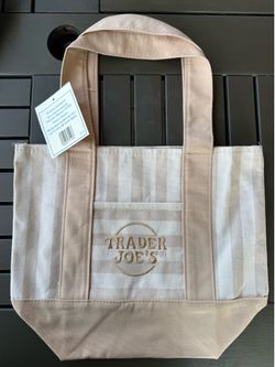 Trader Joe’s 2026 Mini Striped Canvas Tote Bag