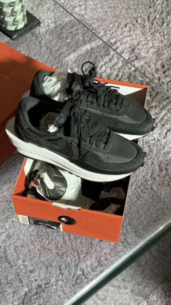 sacai x LDWaffle 'Black Nylon' Size 7 Women 5Youth