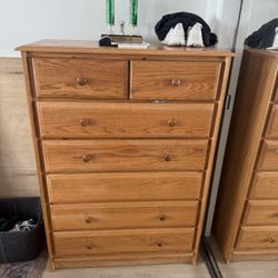 Large upright Wooden Dresser 