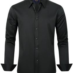    Shirts, Two Men's Black Long Sleeve Dress Italian Classy!