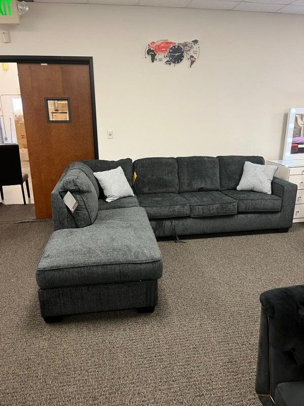 Altari Slate Laf Sleeper Sectional With 10$ Payment 