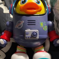 LED Light Up Dancing Space Duck Toy With Music Auto Moving For Kids Party BATTERIES INCLUDING  BATTERY BACKING MISSING 
