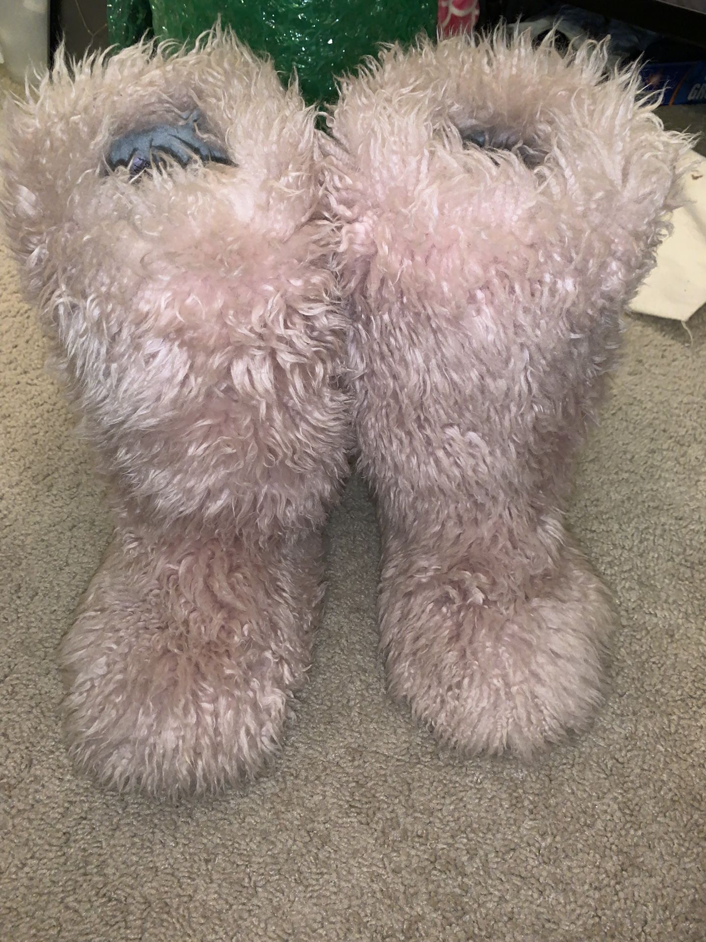 Pink Furry Ugg Boots