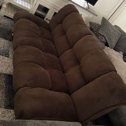 Brown futon