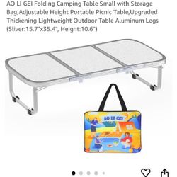 Portable Picnic Table With Carrying Bag For Camping Backpacking 