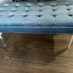 Velvet Tufted Bench