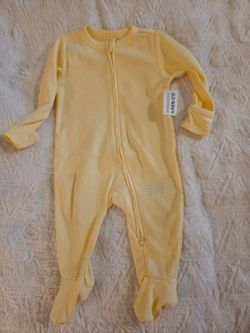 Yellow Old Navy baby pj