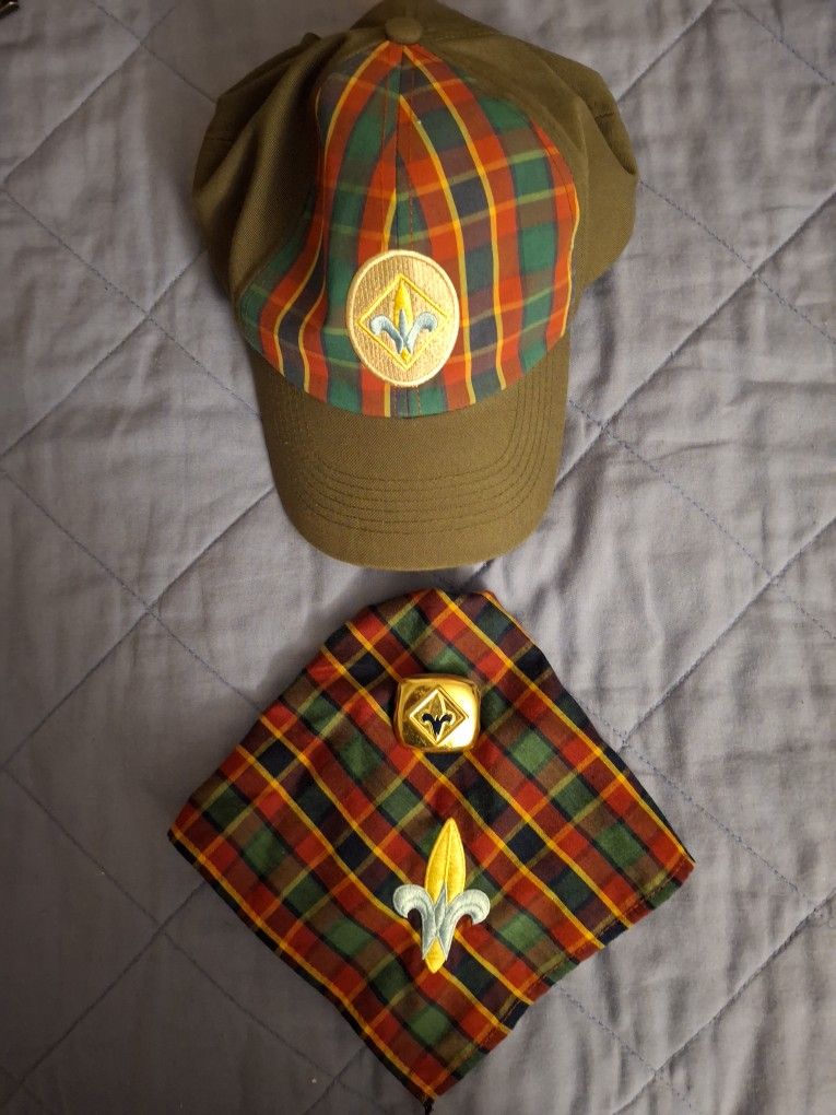 Cub Scouts BSA Webelos Hat Scarf And Slide