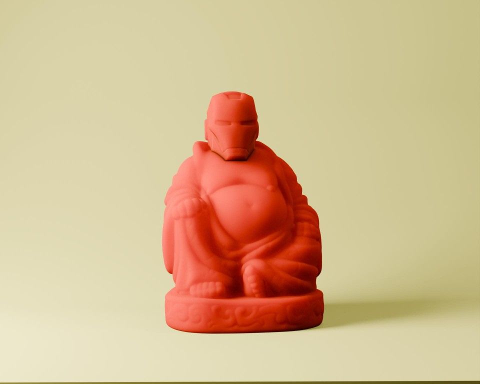 Iron Buddha Figure Statue 