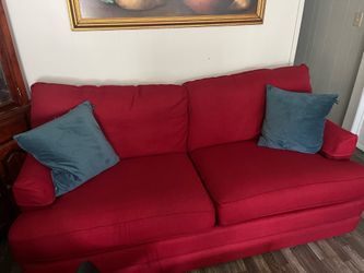 Red Cloth Loveseat