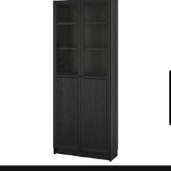 Billy Book Case And Glass Doors With Extension