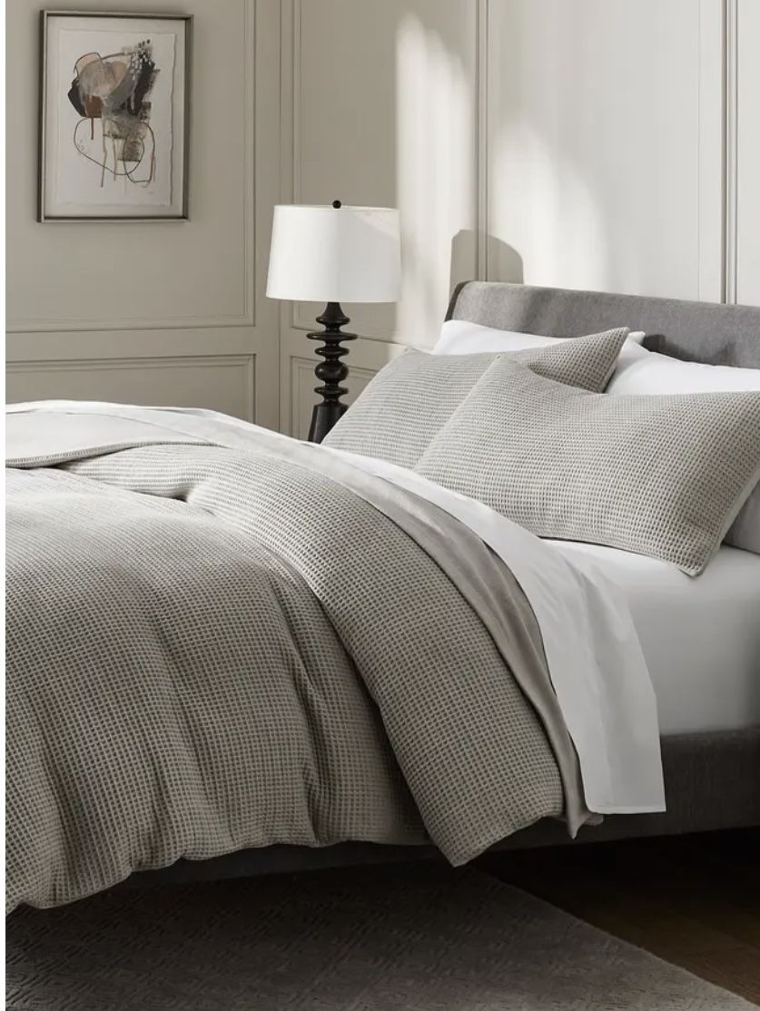 Boll Branch Waffle Weave Organic Cotton Duvet Cover Sham