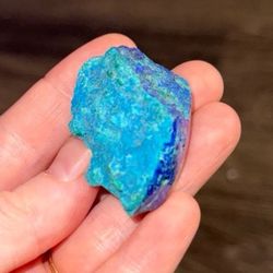 vintage Arizona botryoidal druzy chrysocolla azurite brochantite gem silica