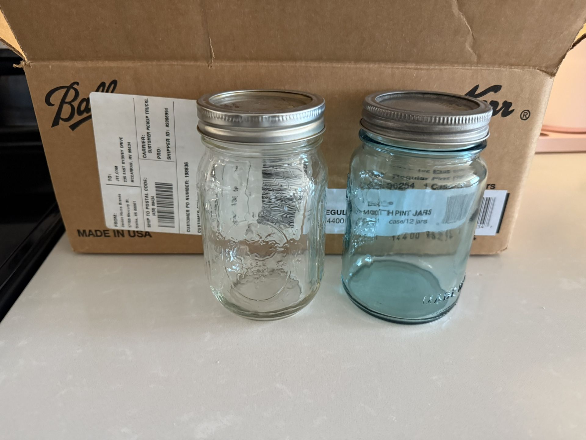 Mason Jars x11, Assorted Colors