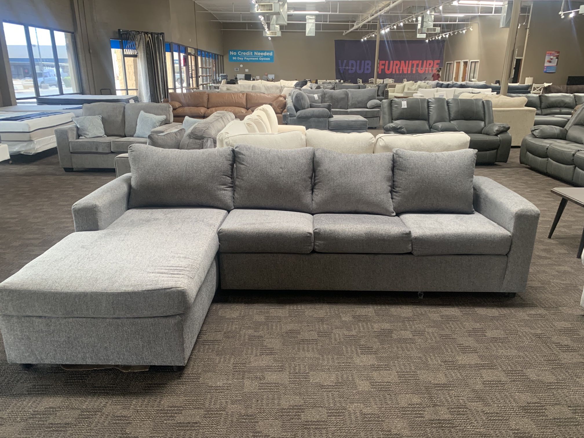 Grey Sectional Queen Sleeper Sofa