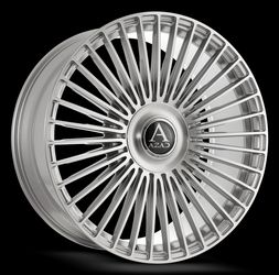 22x9 +30 / 22x10.5 +35 • 5x112 • AZAD AZV04 BRUSHED SILVER WHEELS