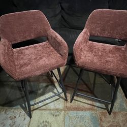 Andriana Upholstered 24" Counter Stool (Set of 2)