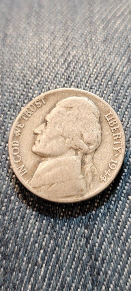 Lot Of 2---1944P Wartime Delamination Error Nickels 