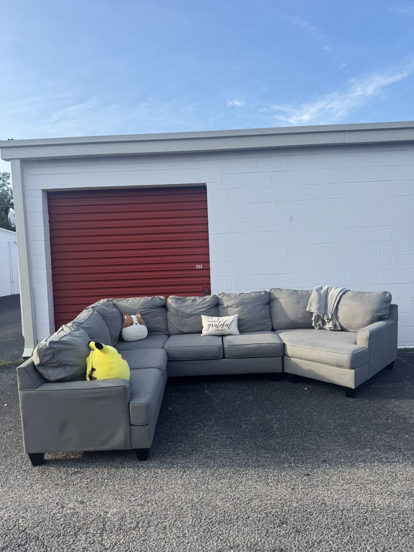 Gray Ashley Sectional Couch sofa