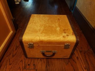 Antique Wheary Hard Sided Suitcase