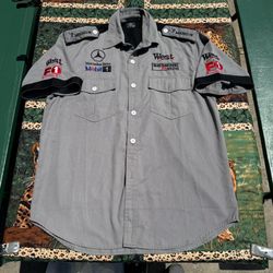 McLaren West Tobacco Formula 1 Mercedes Benz Pit Crew Racing Shirt