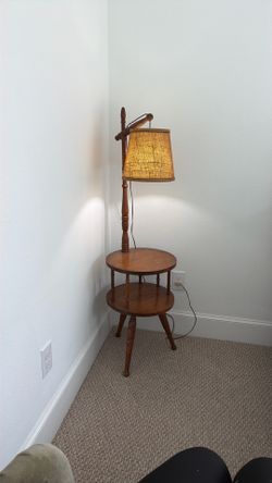 Antique Handmade Light Nightstand