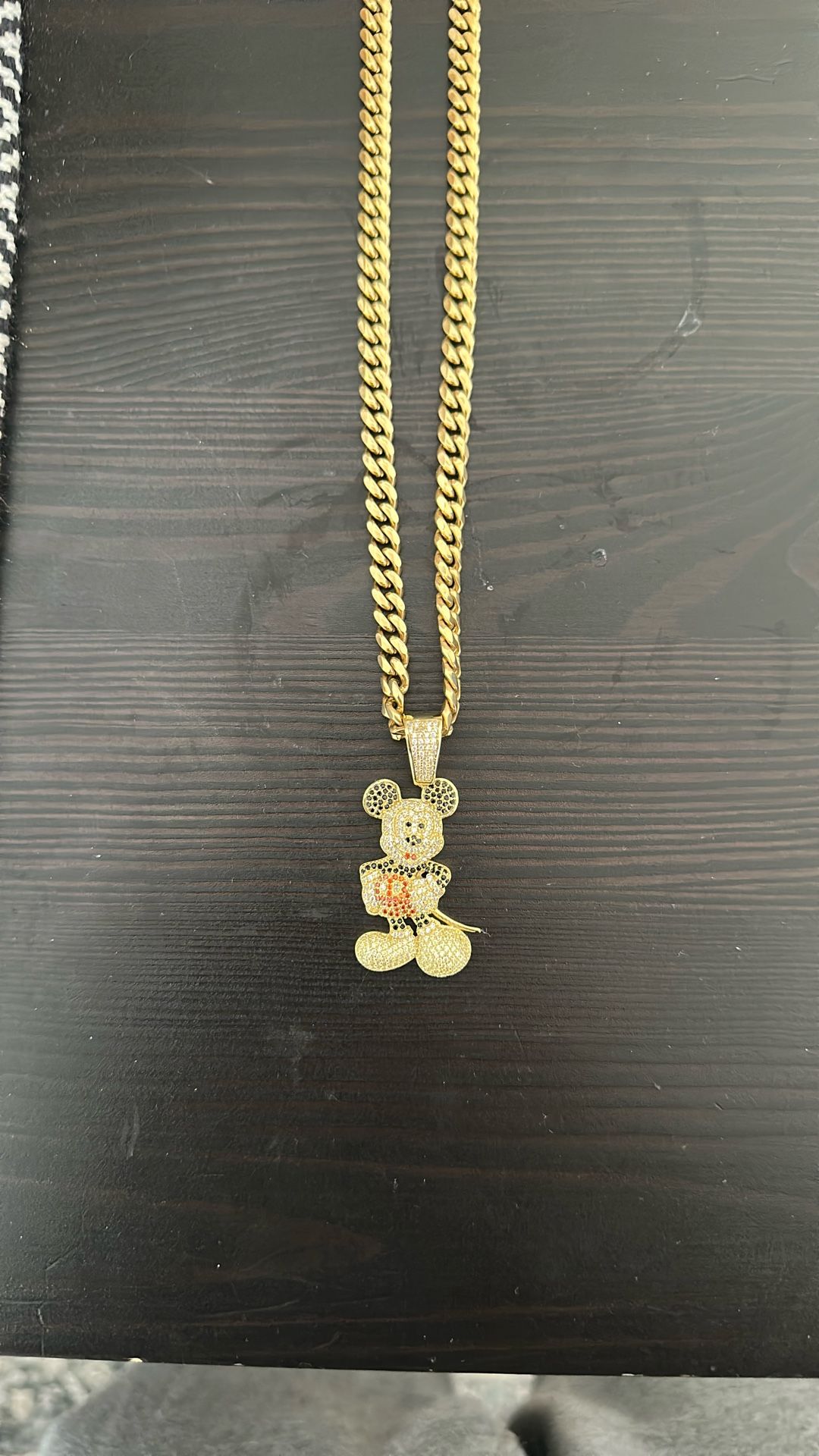 Gold Plated Mickey Mouse Chain 