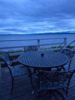 Table and four chairs for the deck
