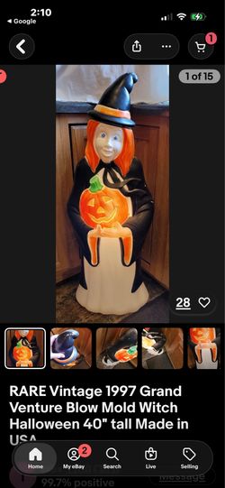 Vintage Halloween blow mold Witch