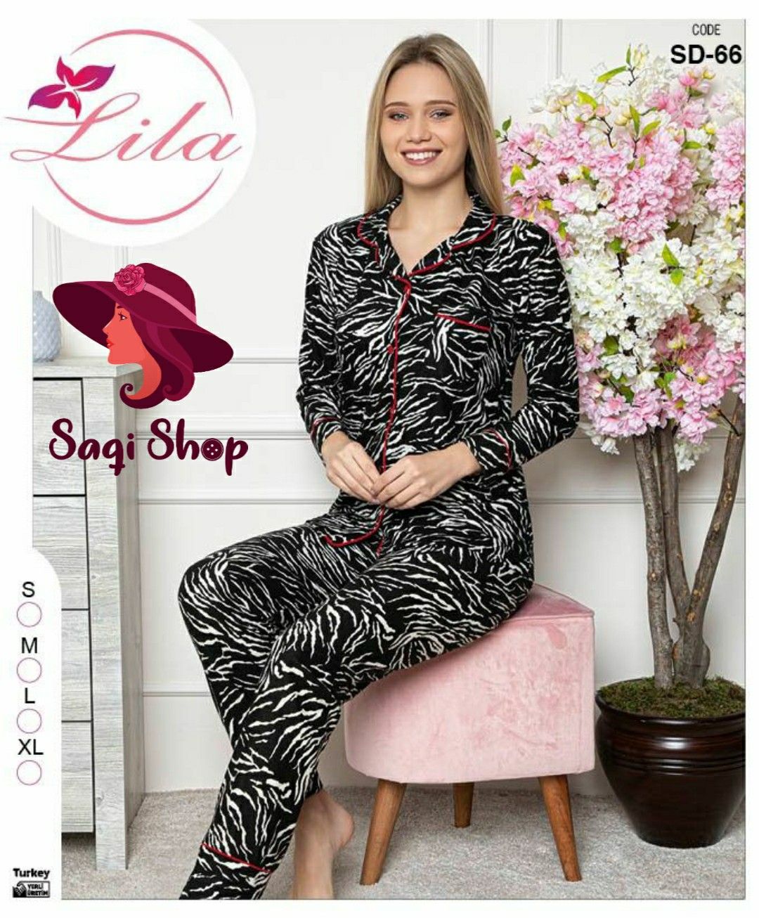 Woman Long Sleeve Sleepwear Pajamas sizes S , M , L and XL cotton pajamas