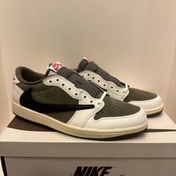 Travis Scott x Air Jordan 1 Retro OG SP Low Medium Olive  Size 10.5 DM7866-200
