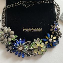 Vintage Joan Rivers Classic Collection Bouquet Garden Statement Necklace NIB 