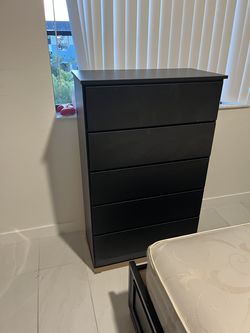 5 drawer CHEST in BLACK 🖤🖤 FAST DELIVERY !! 🚚